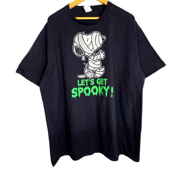 Peanuts Snoopy Men's 3XL Graphic T-Shirt Halloween Tee 'Let's Get Spooky' Black - Picture 1 of 4